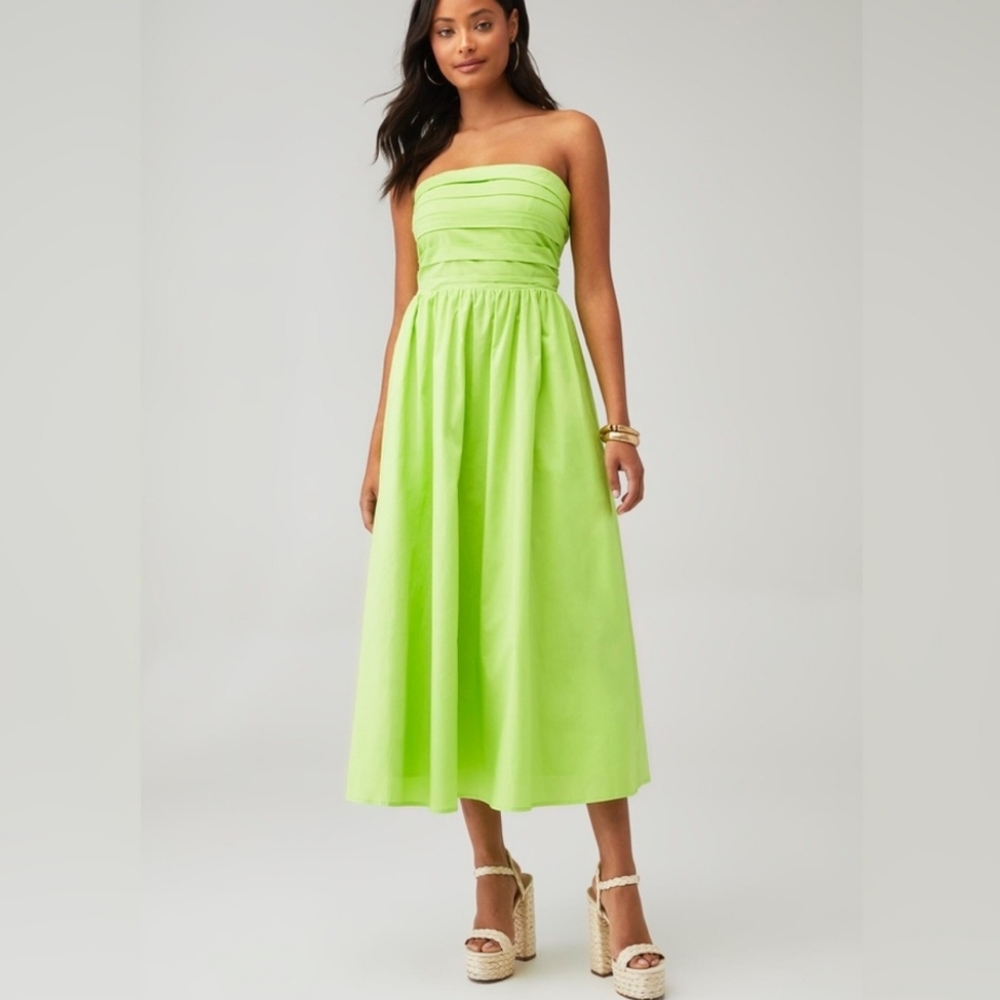 Wayf Strapless Midi Dress